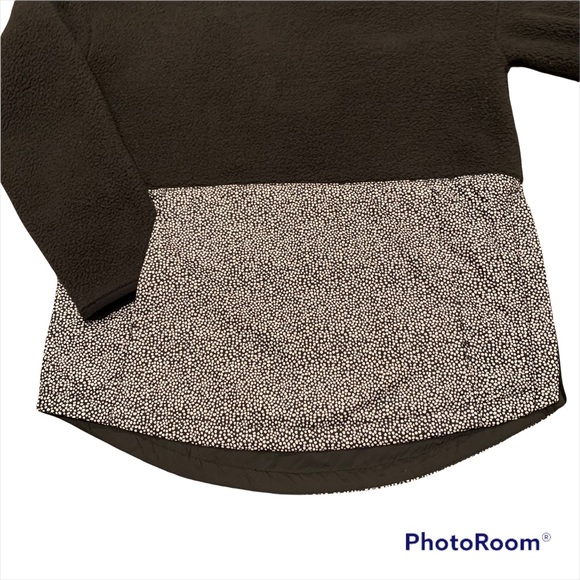 Girls North Face Riit Fleece pullover hoodie black white Large 14 - Picture 3 of 9